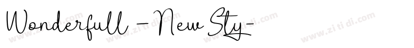 Wonderfull – New Sty字体转换